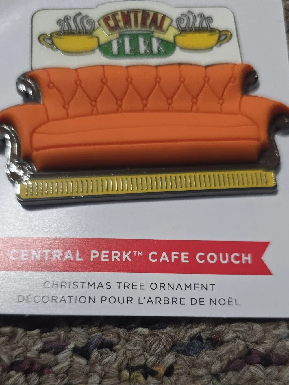 Hallmark Friends Central Perk Orange Couch Ornament NEW Metal Universal Studios